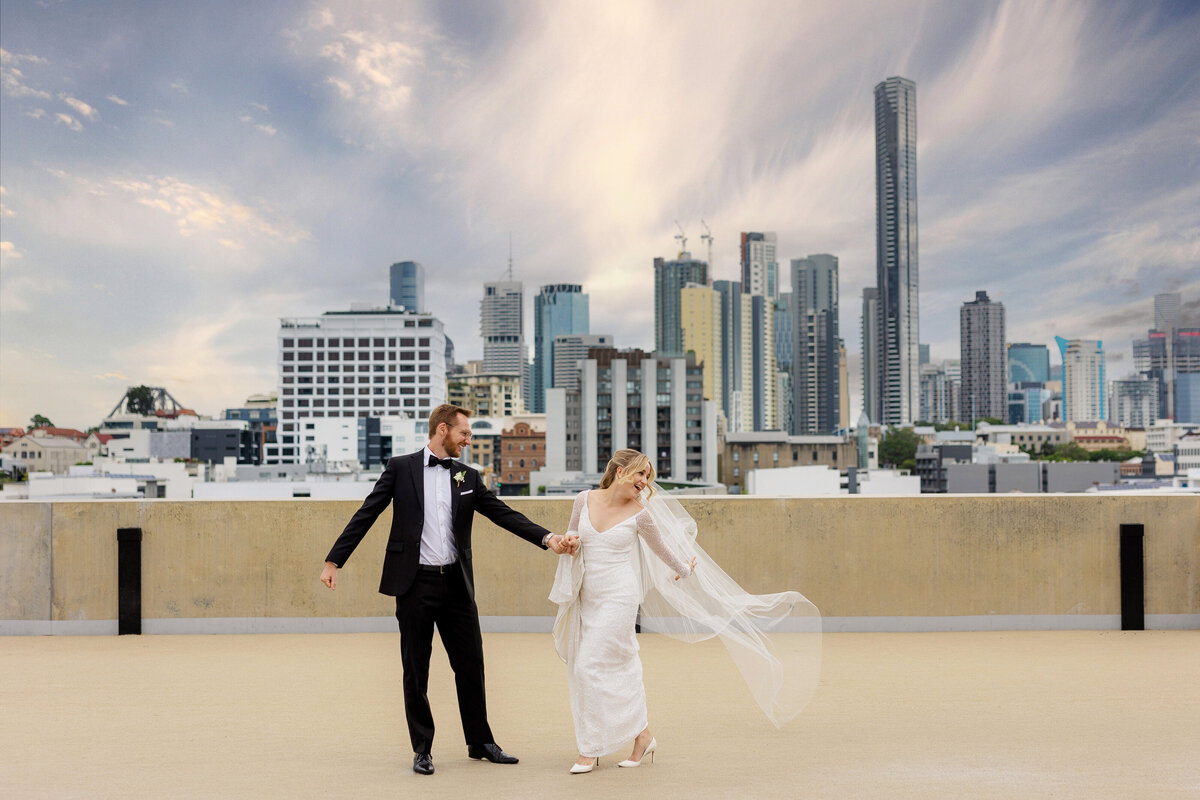 The Calile Hotel Rooftop Wedding Photo