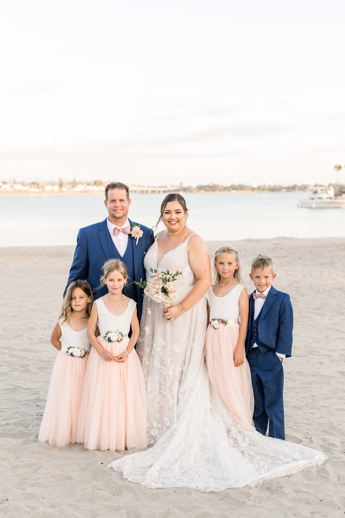 bride-and-groom-with-flower-girls-ring-bearers