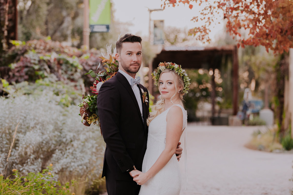 Lake Tahoe wedding pictures couple poses in a nature preserve