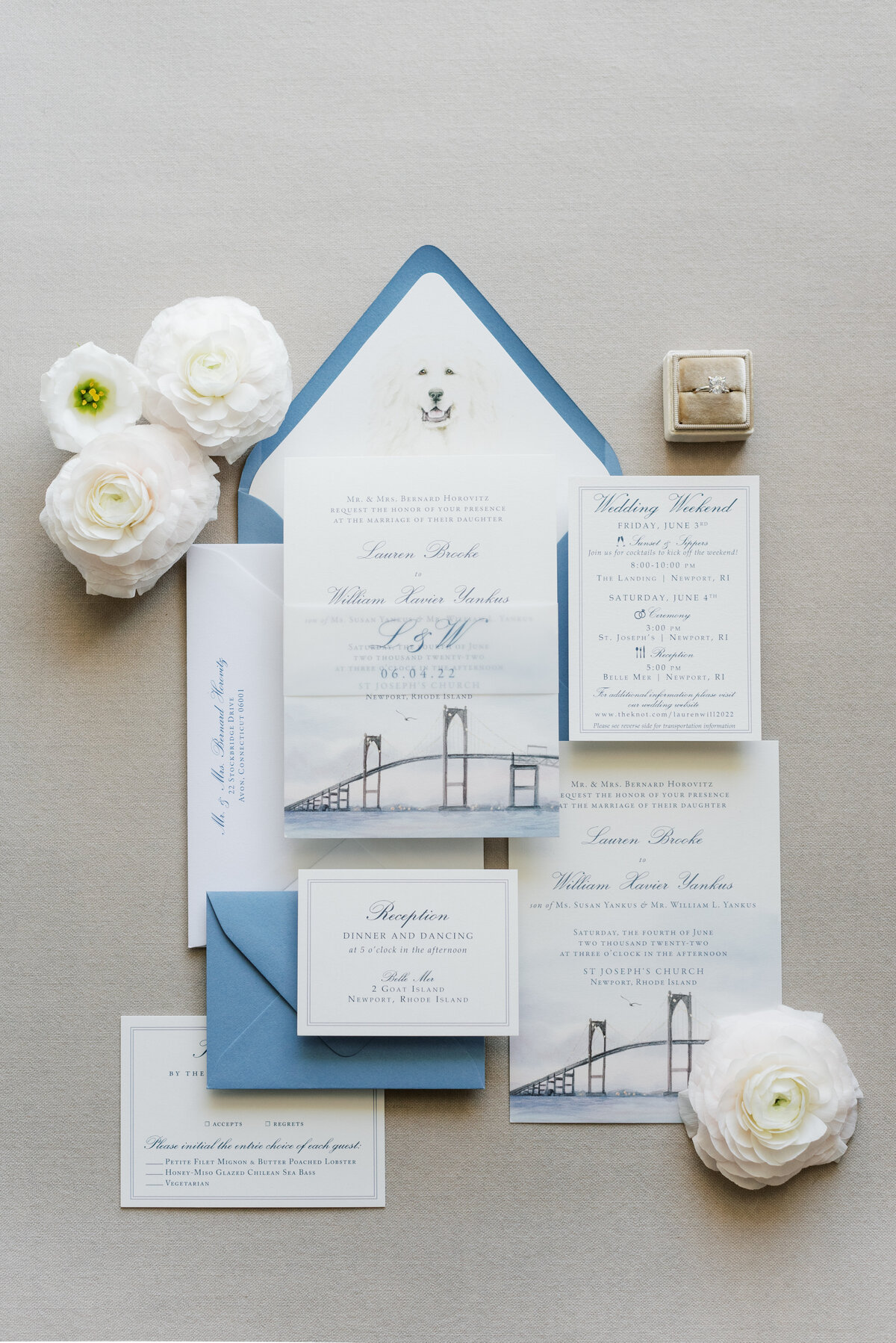 wedding-invitation-newport-bridge-dog-portrait