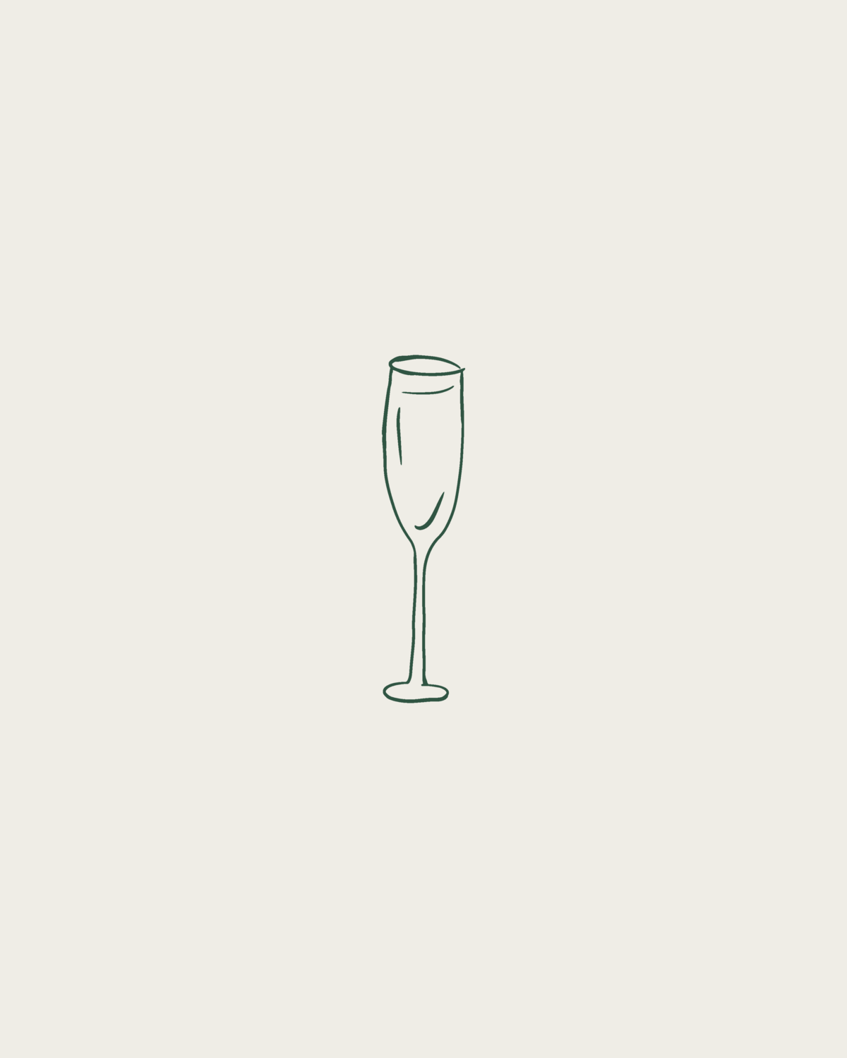 Champagne Glass Illustration for The Spray Bar in Augusta, GA