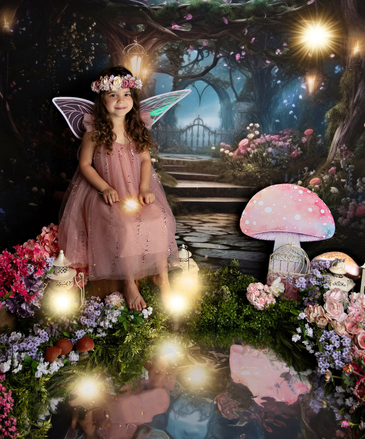 fairy in glowing magical enchanted fairy custom set by boerne stone oak dominion la cantera photographer 