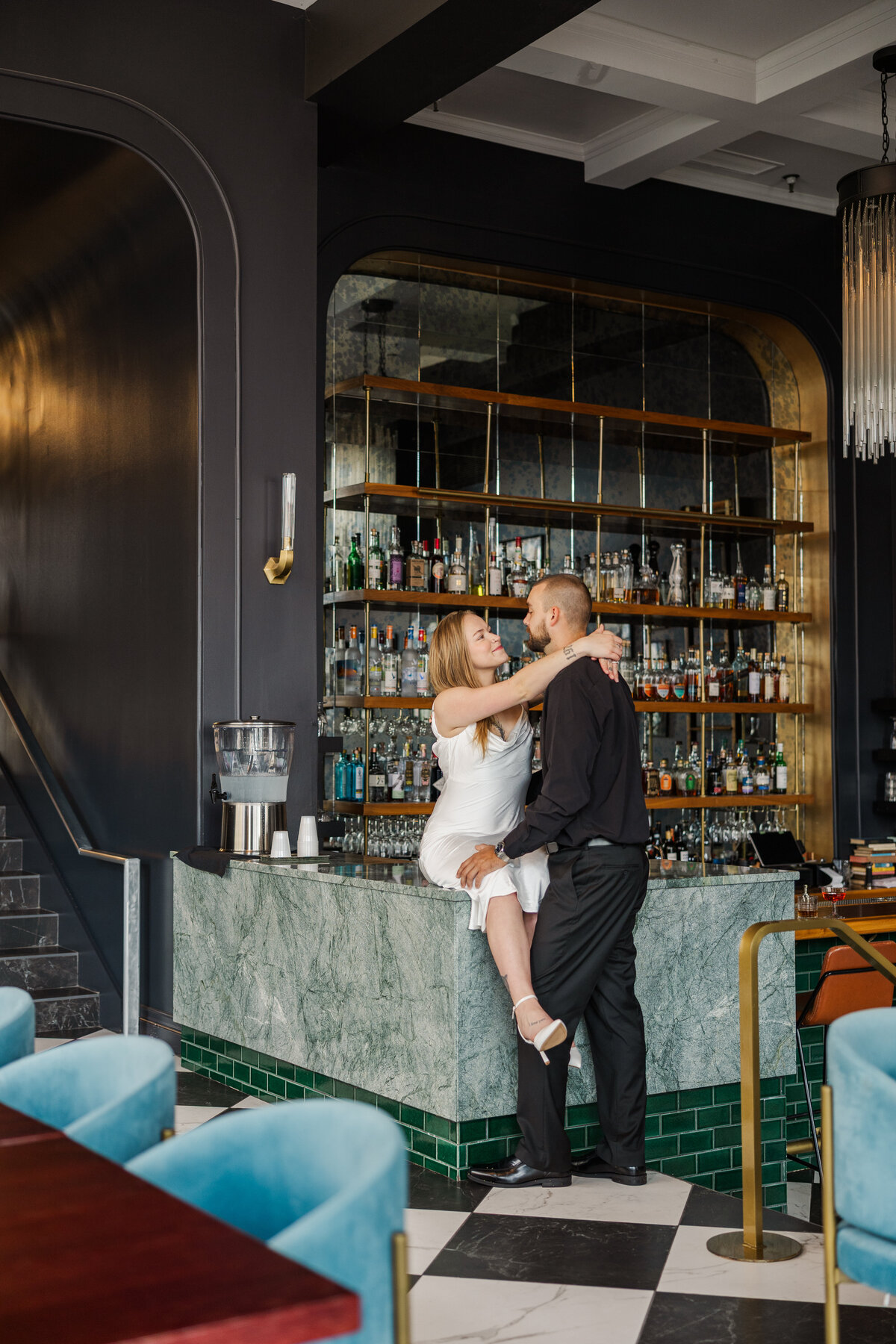 Hotel Deco chich hotel engagemeht photography by Claire Katan.