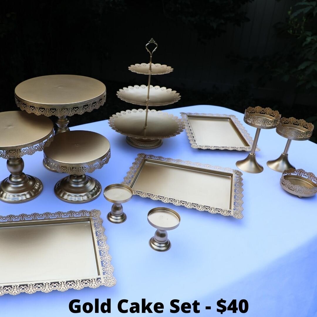gold cake set