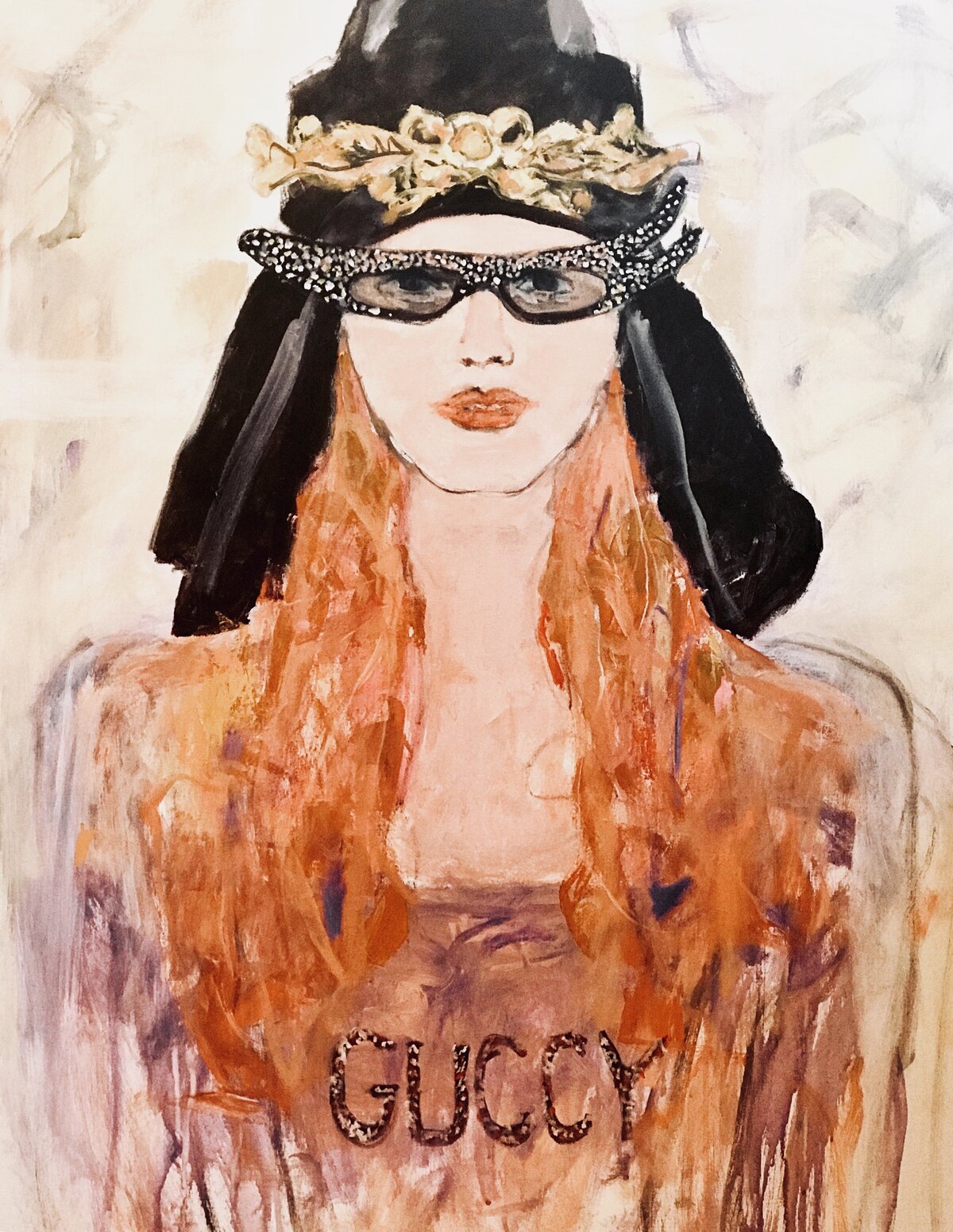 gucci-girl-acrylic-on-canvas-sandy-welch-art