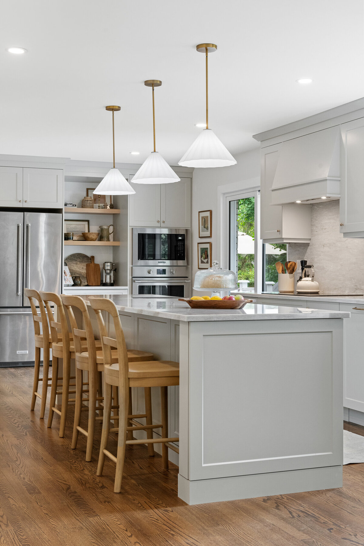 Final image of our elegant espresso kitchen interior design project.