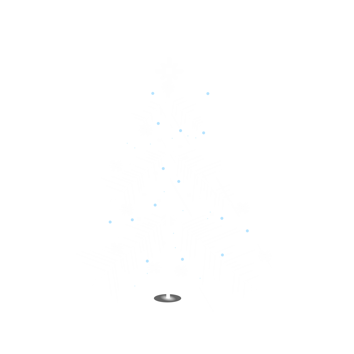 Transparent Snowfall Christmas Tree