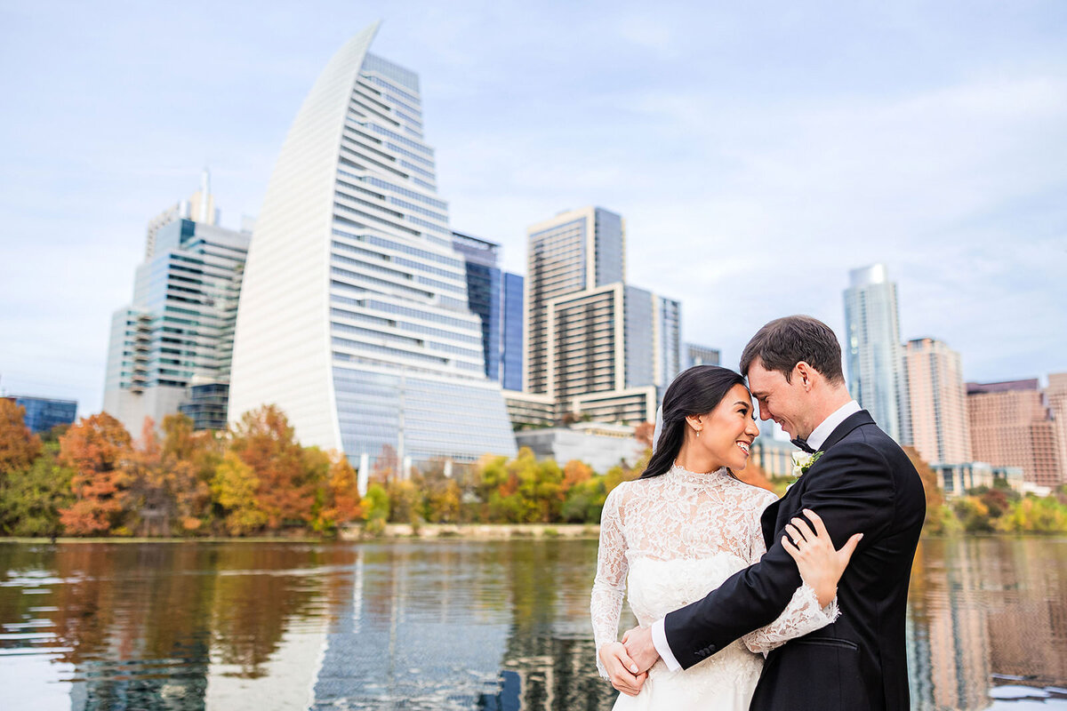Bride & Groom celebrate their wedding in Austin, Texas, home of some of the most beautiful wedding venues in Texas.