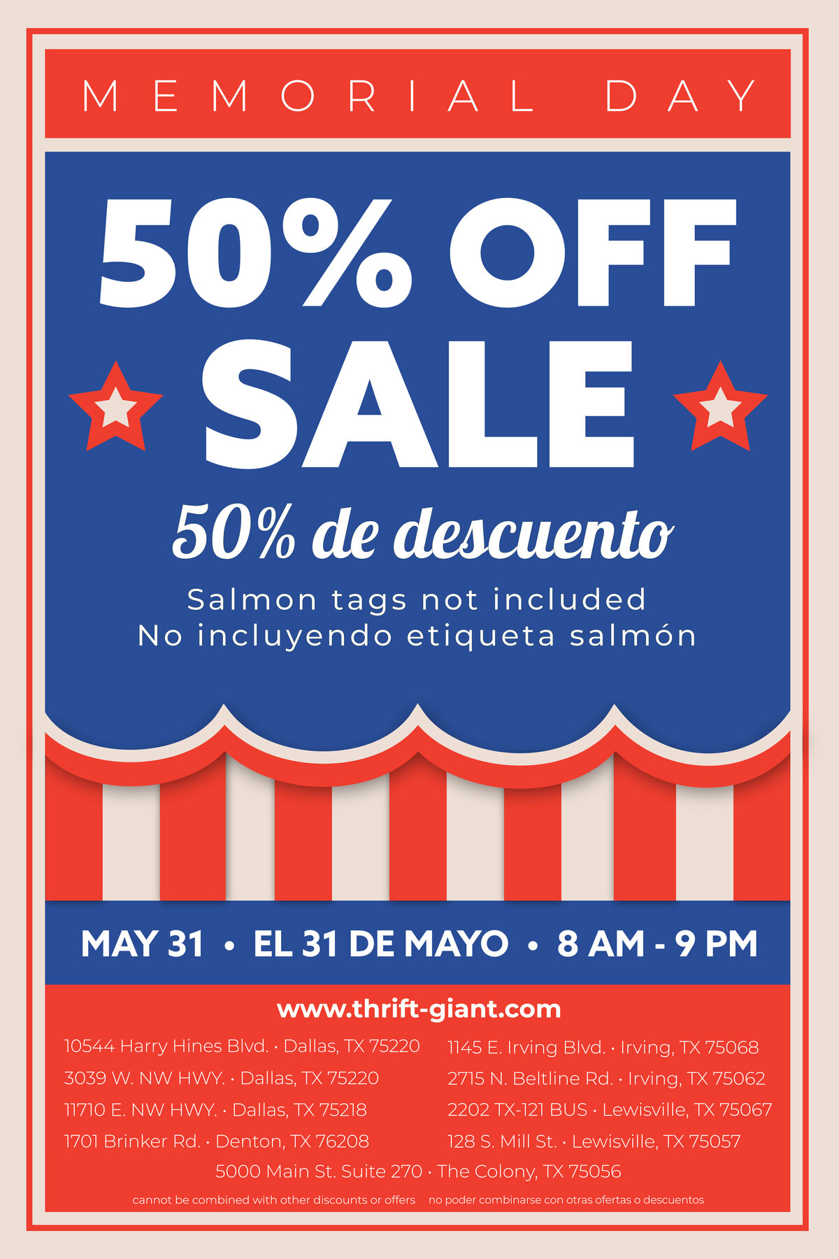 May 31 Memorial Day Sale Poster Final