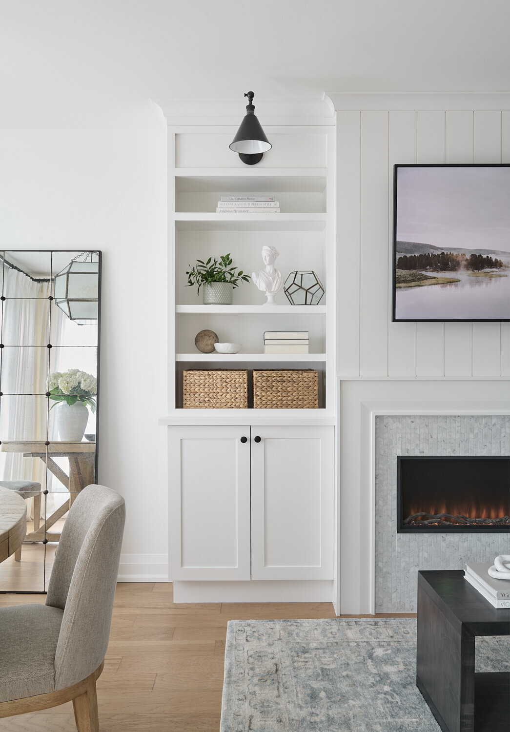 Burlington interior design project - living room cabinets - Staci Edwards Interior Design