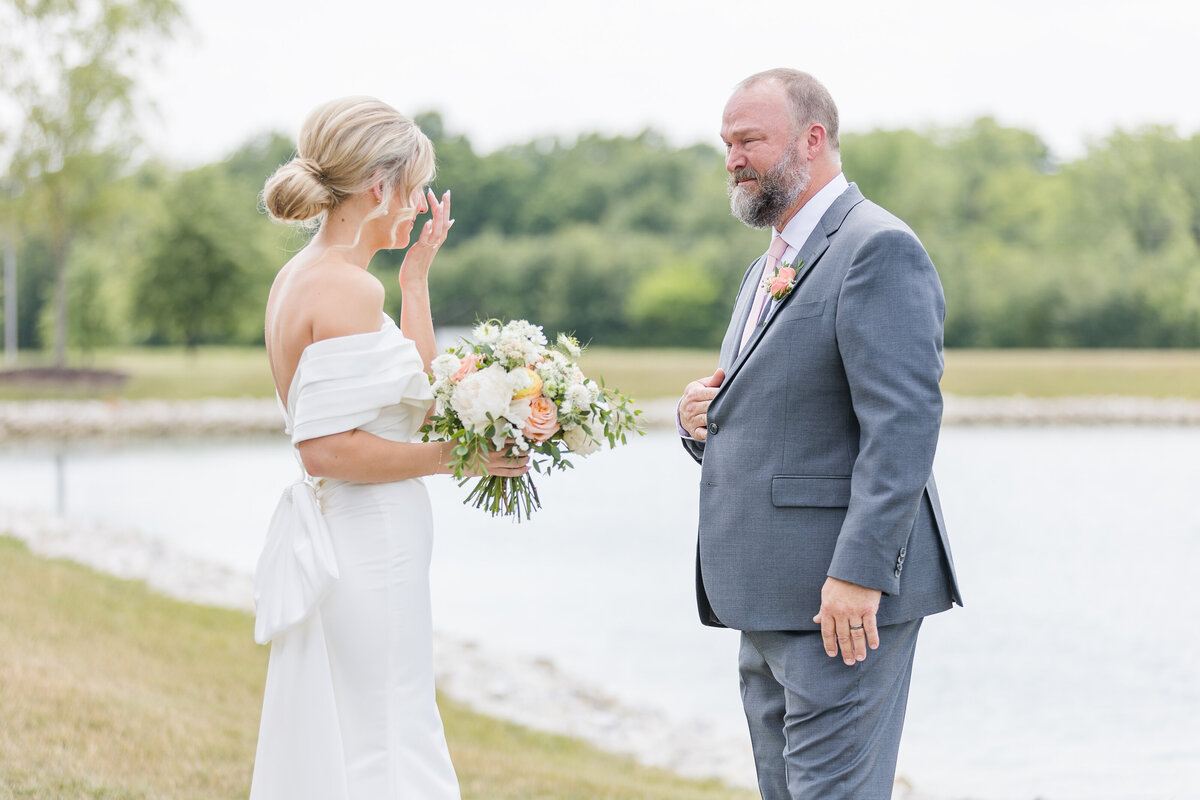 Ella & Gavin Wedding Father Daughter First look. Bella Faith Photography  23