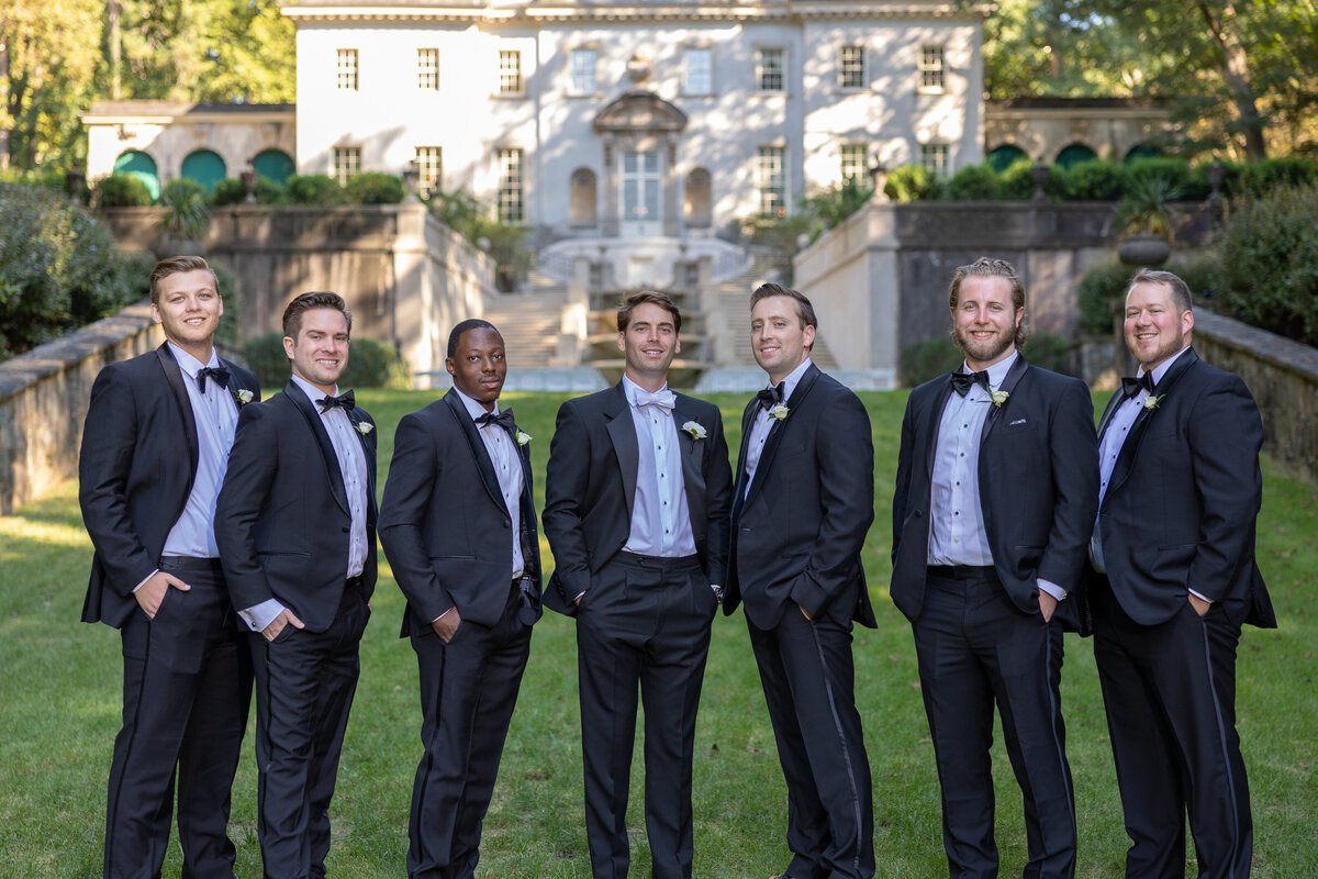Groomsmen at Swan House Wedding