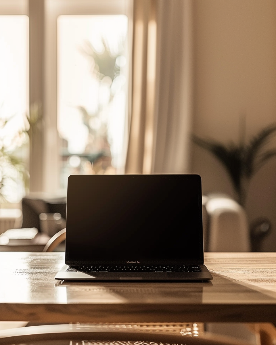 marga888_A_zoomed-in_shot_of_a_black_MacBook_on_a_cream-color_9b549e76-0553-47d9-a6e3-b4ae7a82c915_0