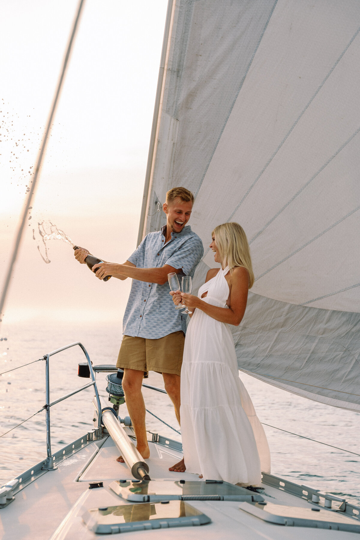 K+T Sailboat Lake Michigan Engagement Photos 15