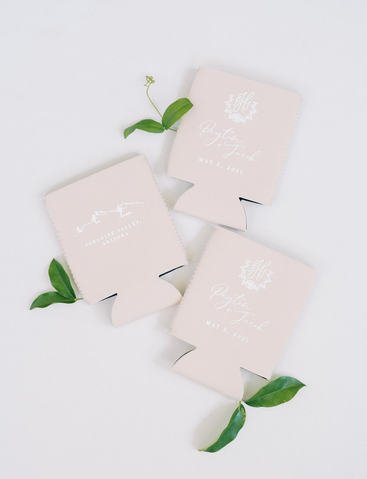 monogram-wedding-koozies