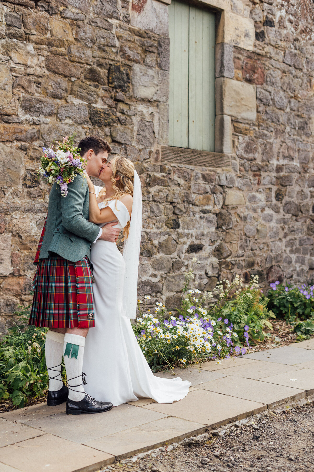 Bride and groom portrait at The Free Company wedding