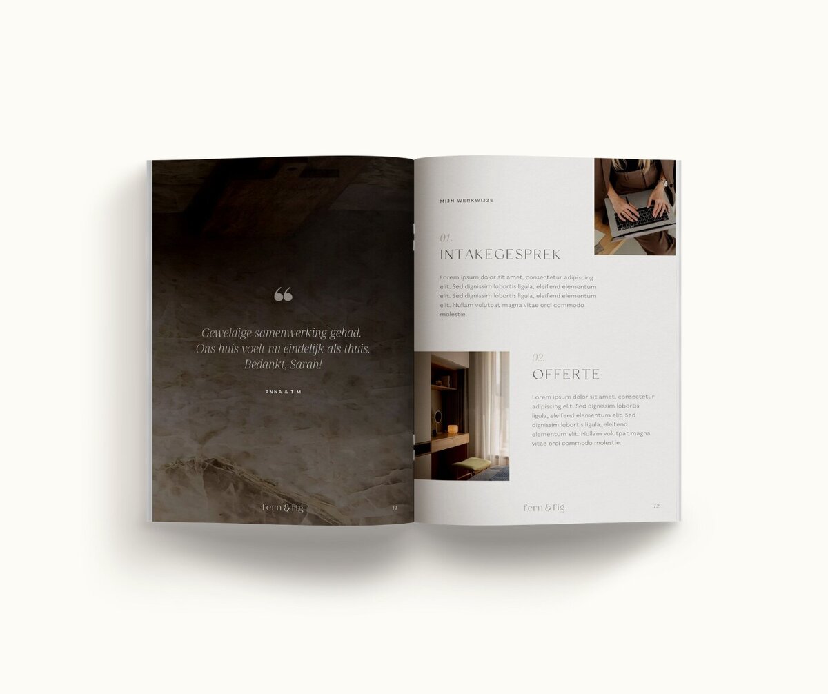 Canva brochure template Fern & Fig 8