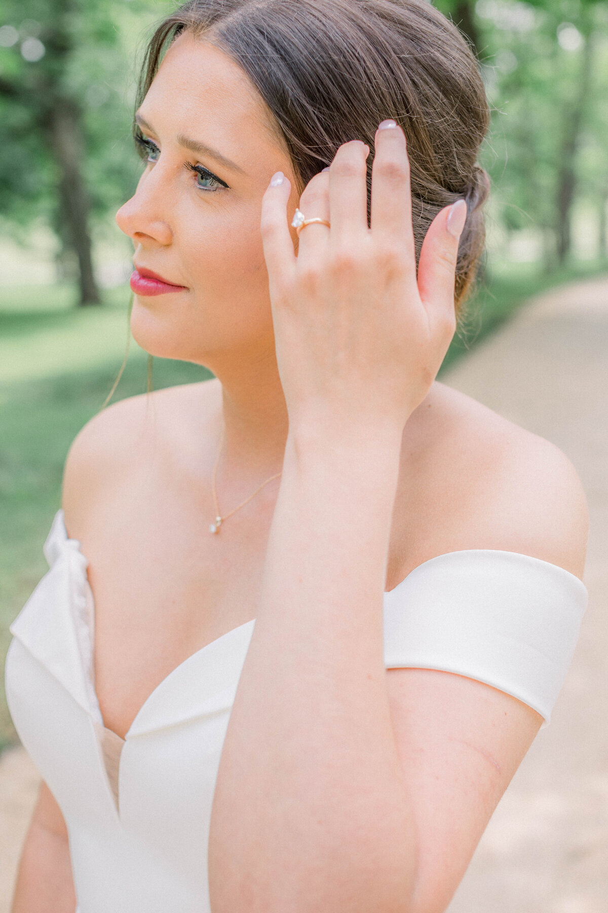 iconic bridal portrait of bridal details