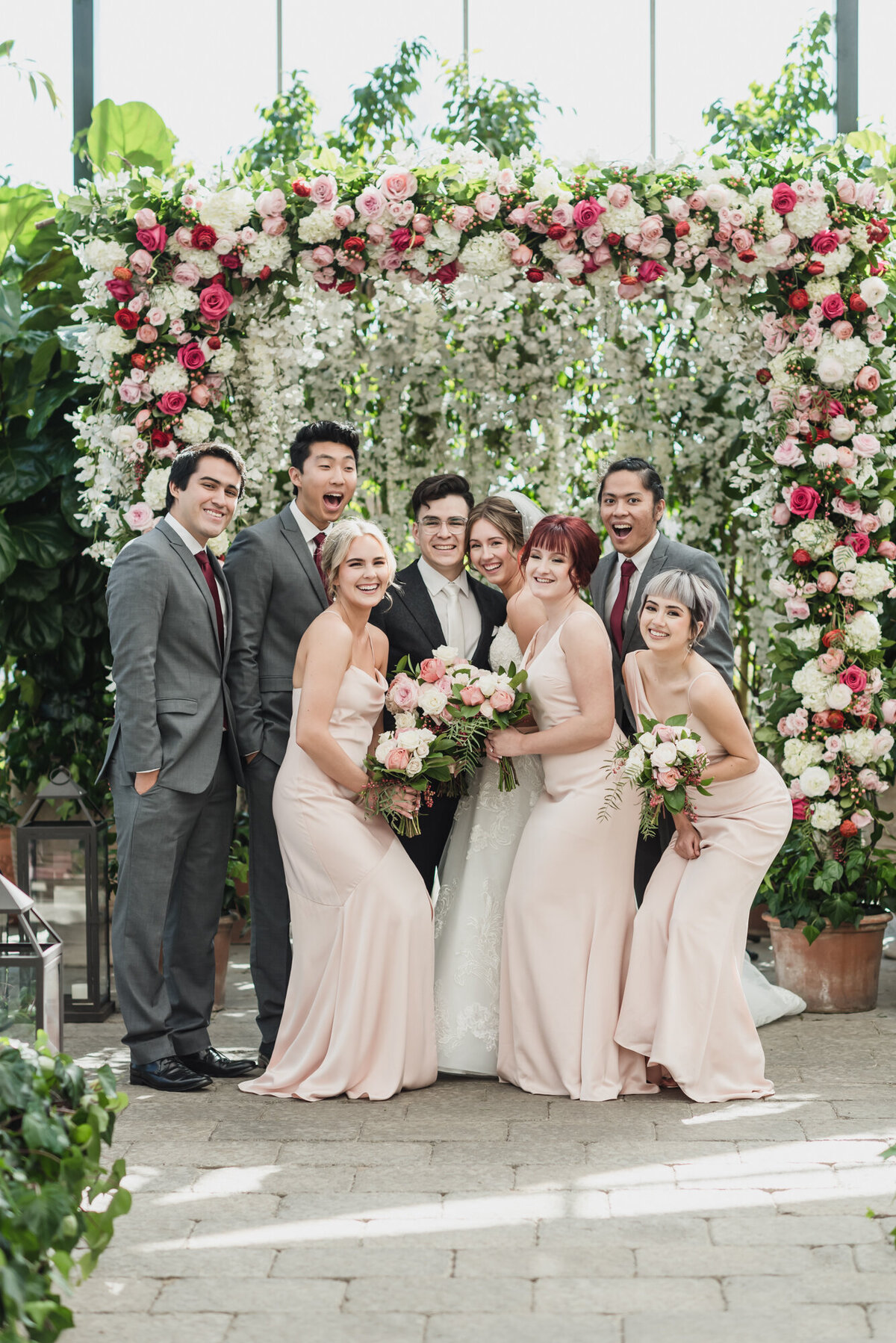 BLUSH AND BLACK SPRING PLANTERRA CONSERVATORY WEDDING IN WEST BLOOMFIELD, MICHIGAN PROVIDED BY KARI DAWSON, TOP-RATED DETROIT WEDING PHOTOGRAPHER, AND HER TEAM40