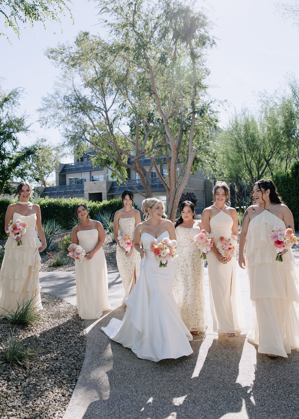 Large bar arrangement filled with luxury white blooms in flower urn at Monserate Winery designed by Snapdragon Bloom Bar.