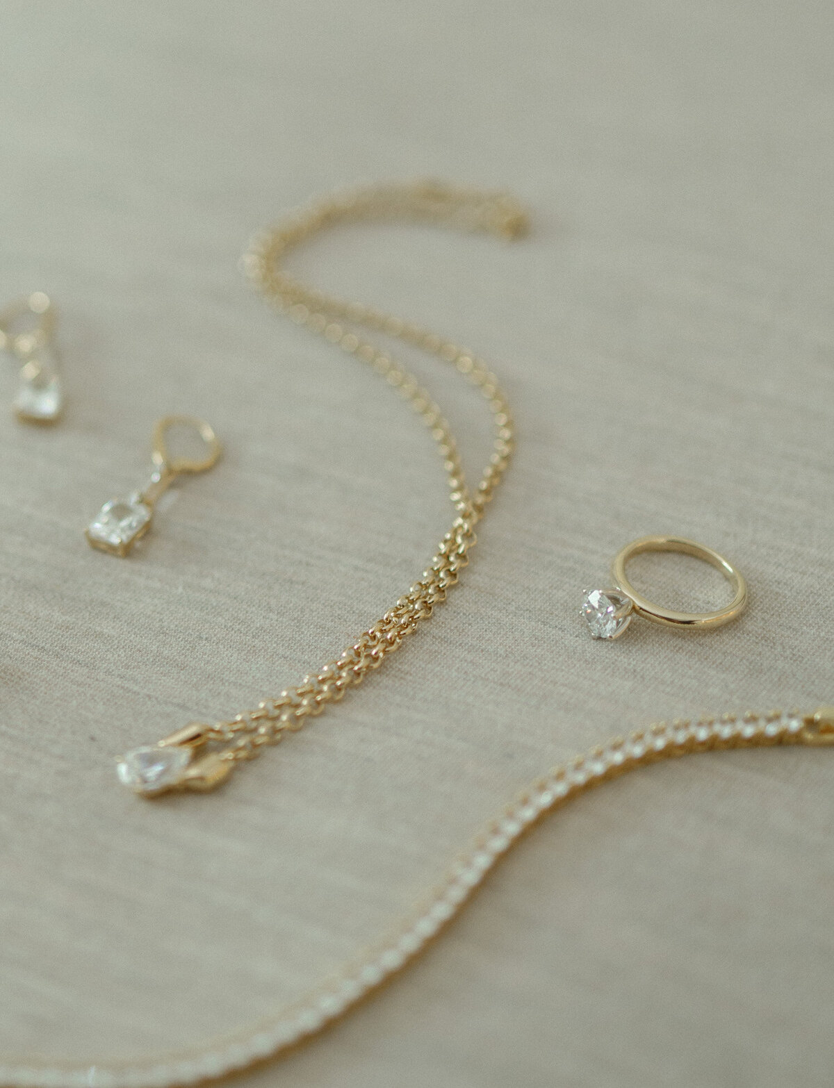 yellow gold and diamond wedding jewelry, film wedding photography