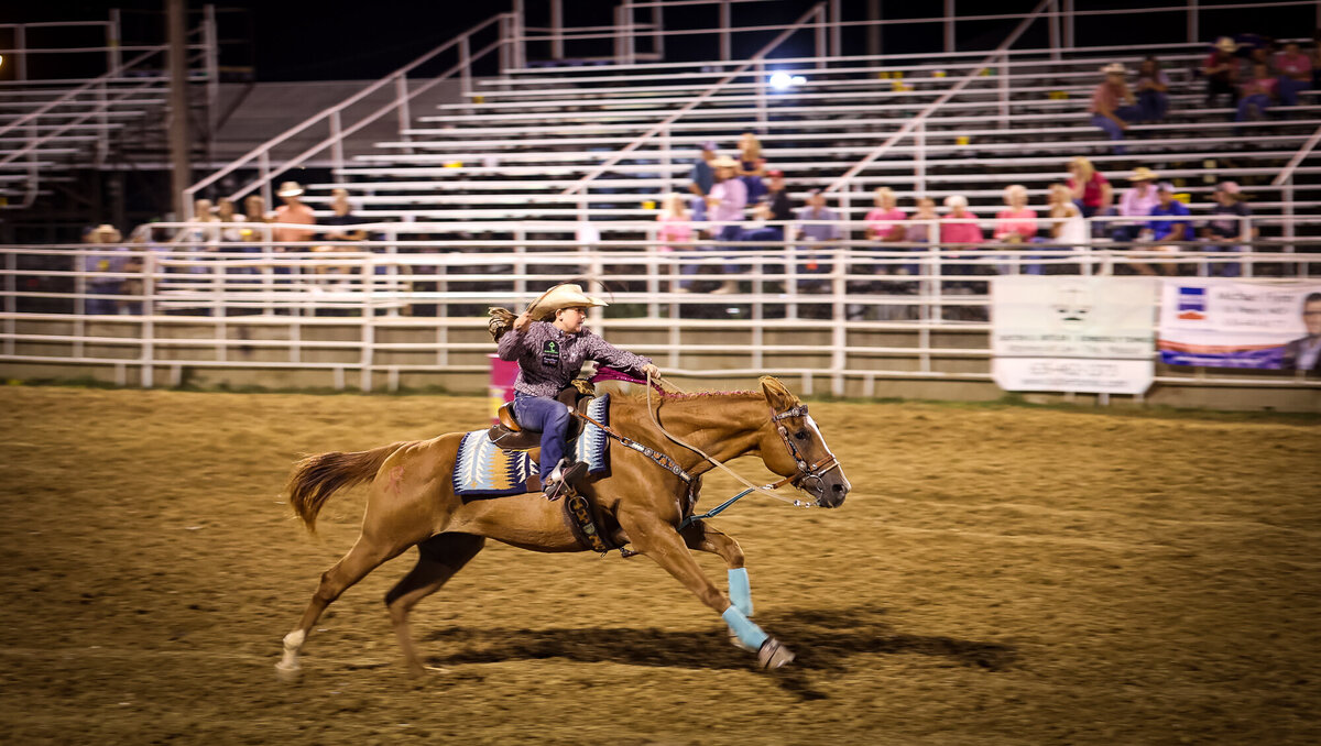 Relay for Life Rodeo Girl on horse