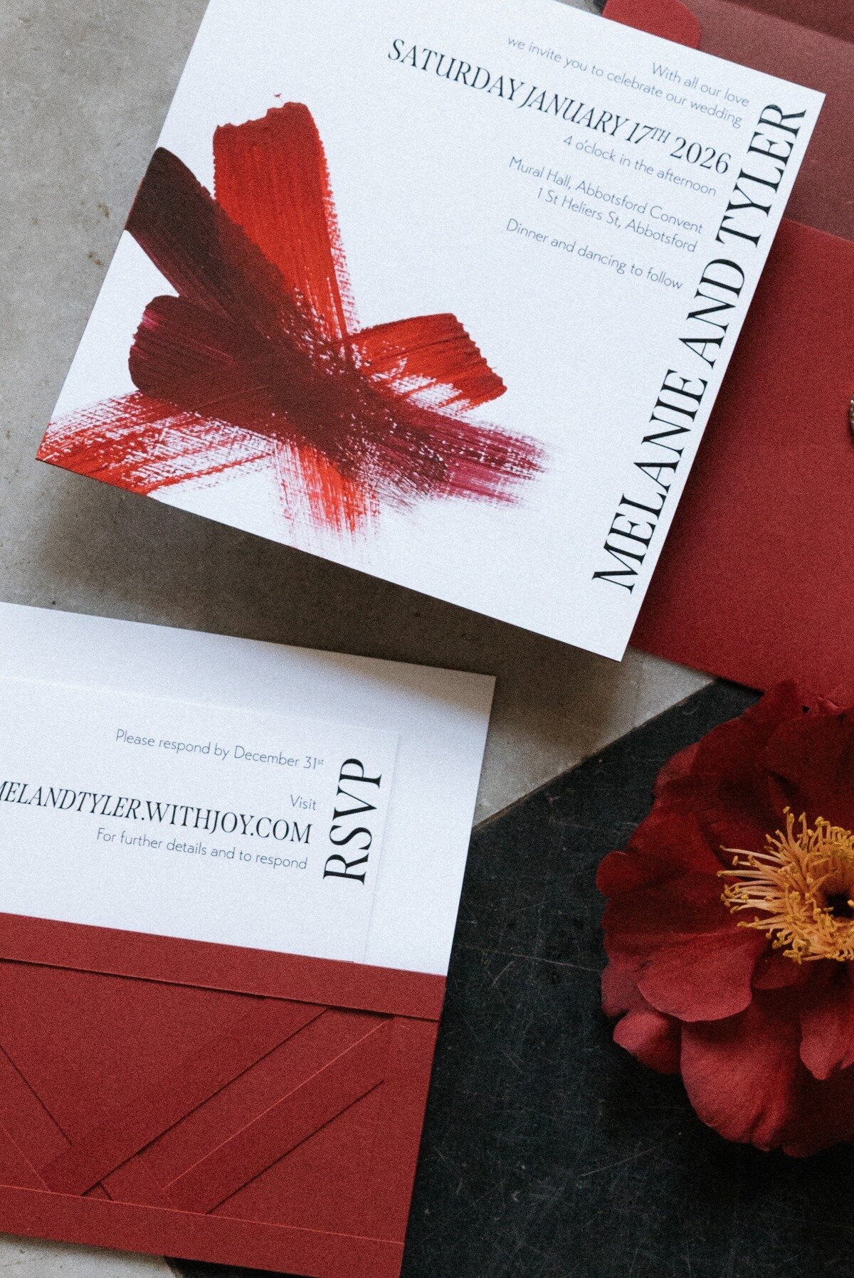 Red-bold-painted-wedding-invitations