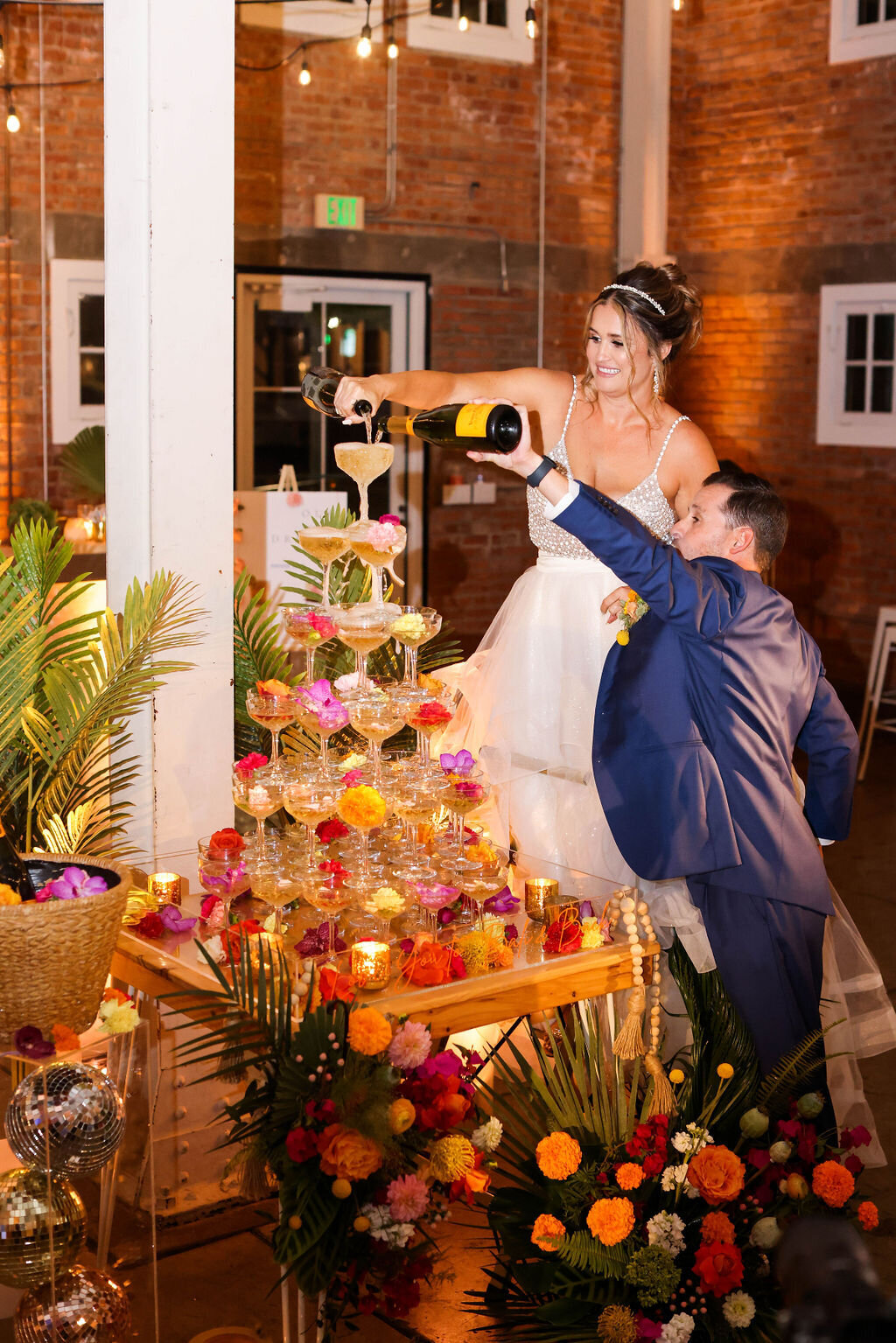 wedding-champagne-tower-brick-wedding-san-diego-sarah-block-photography-4