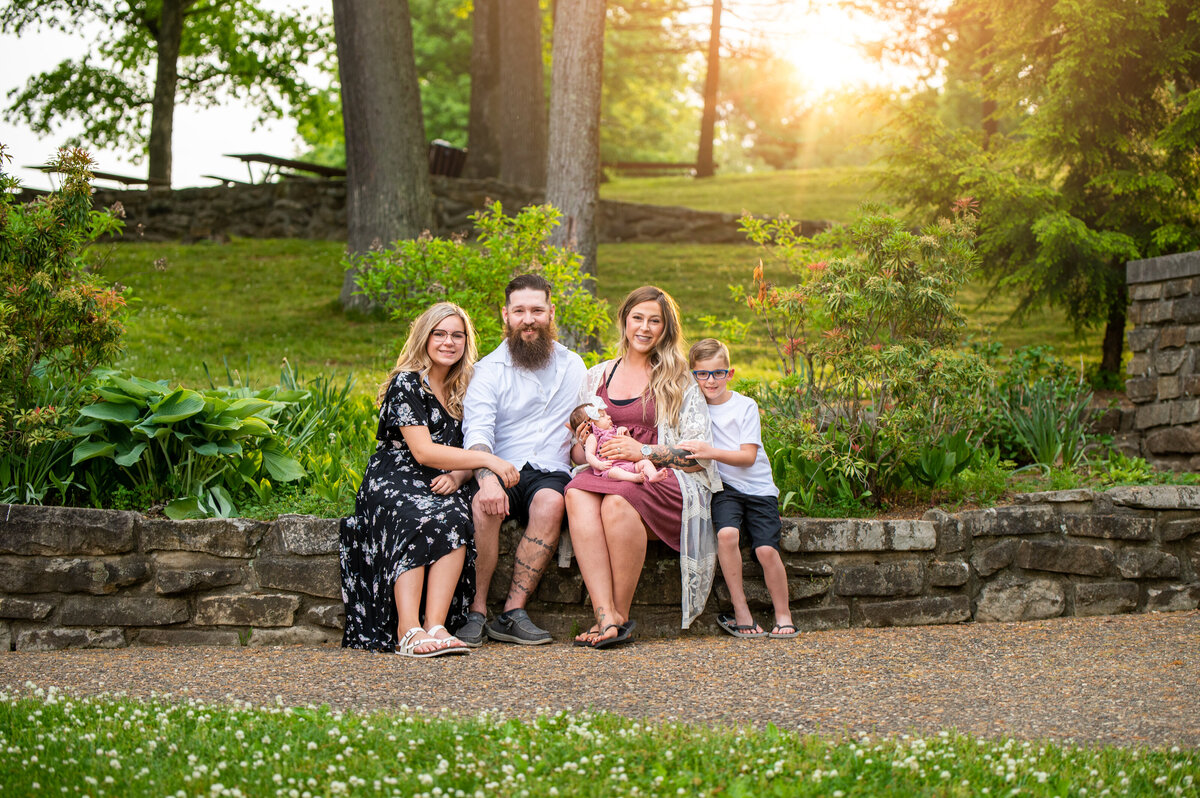 Family and newborn photo taken in New Phila, Ohio at Tuscora Park.