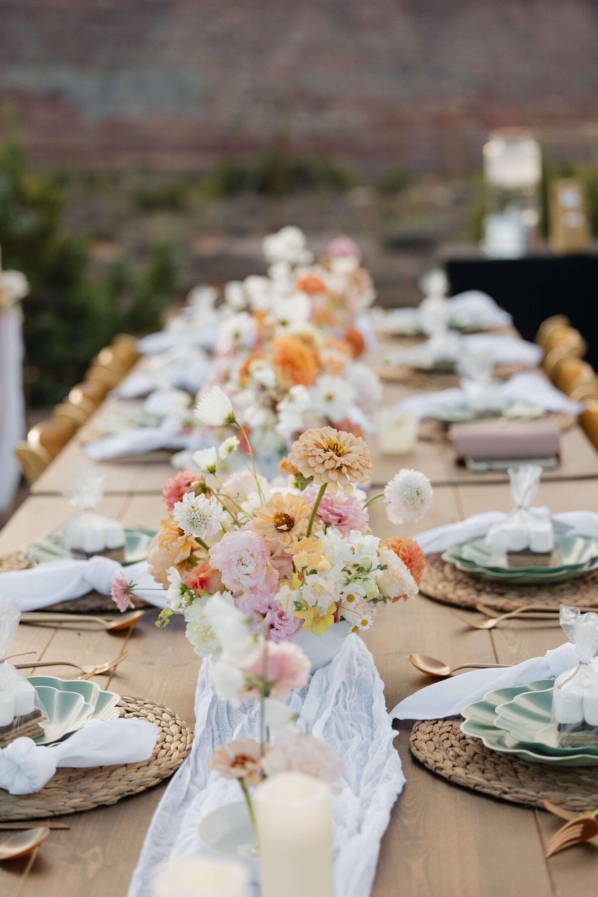 wedding floral tablescape