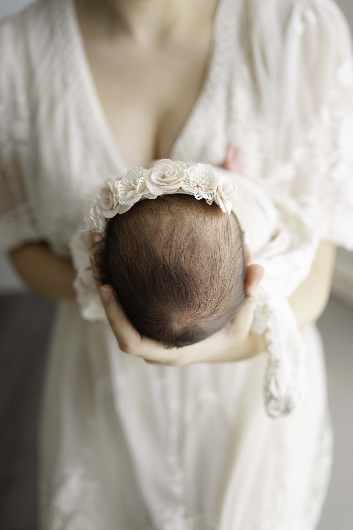Newborn baby hair - newborn session