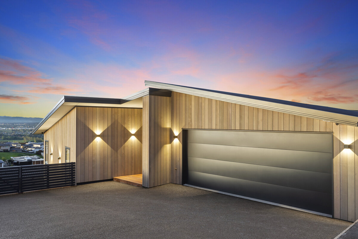 architectural home built on Christchurch Port Hills