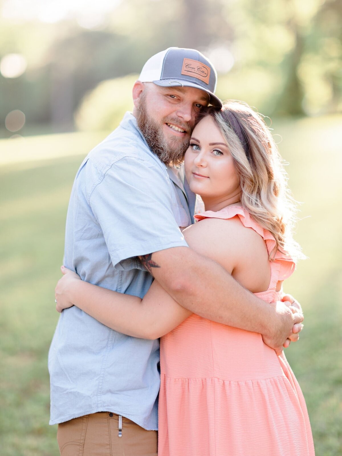 light-couple-engagement-peach-dress
