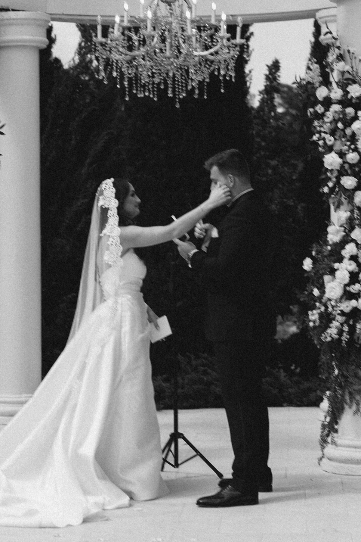 Groom Crying during ceremony at La Casa Toscana