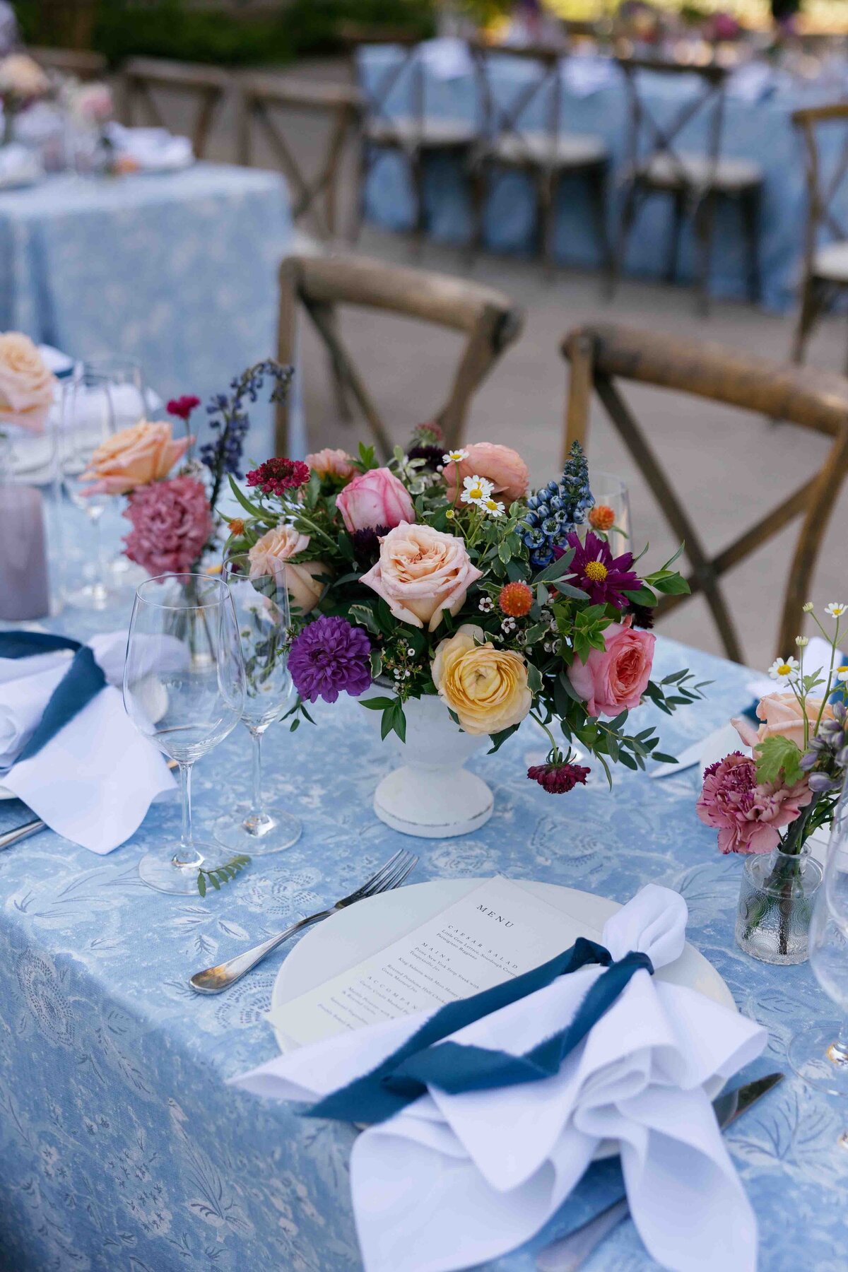 colorful table wedding inspo