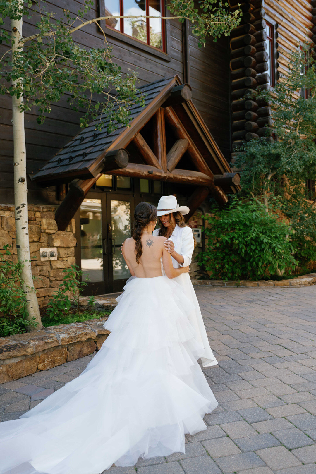 3a Two Brides Beaver Creek Colorado Mountain Wedding by GoBella.com @gobella 5