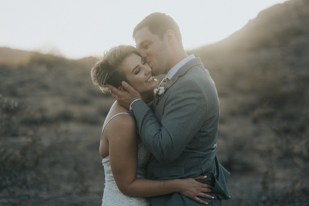 Elopement couple portrait in the desert of Phoenix, Arizona