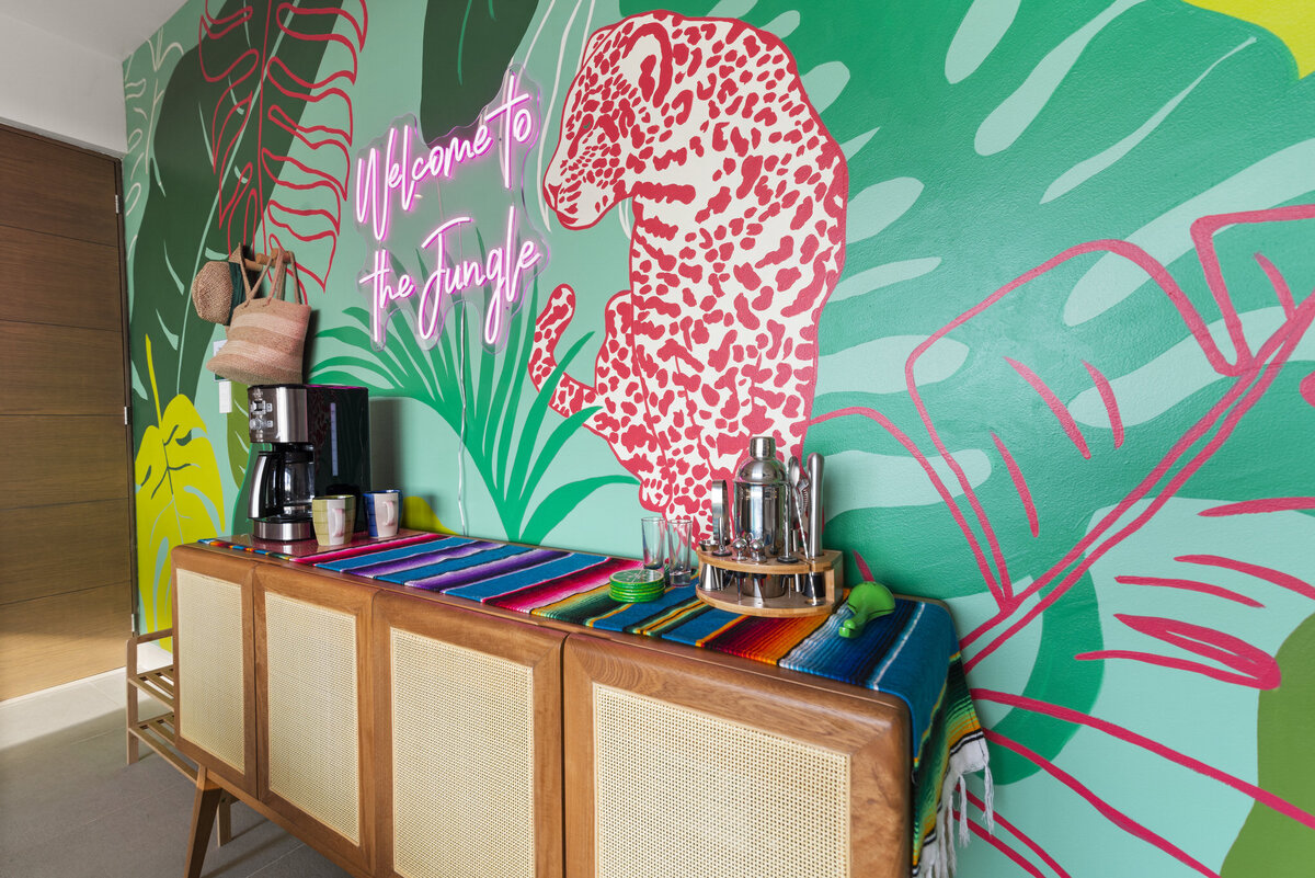 Welcome to the Jungle Beverage Bar Closeup