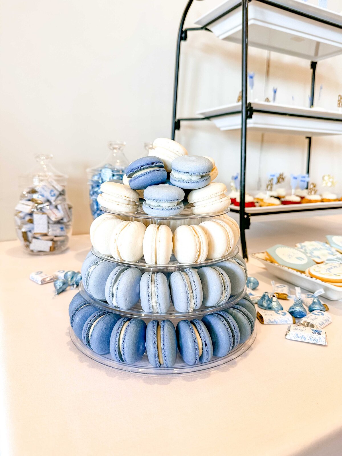 Macaroons at baby shower