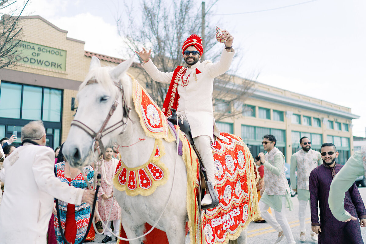 11 - Tampa Heights Indian Fusion Wedding Baraat - Tampa Bay Wedding Planner