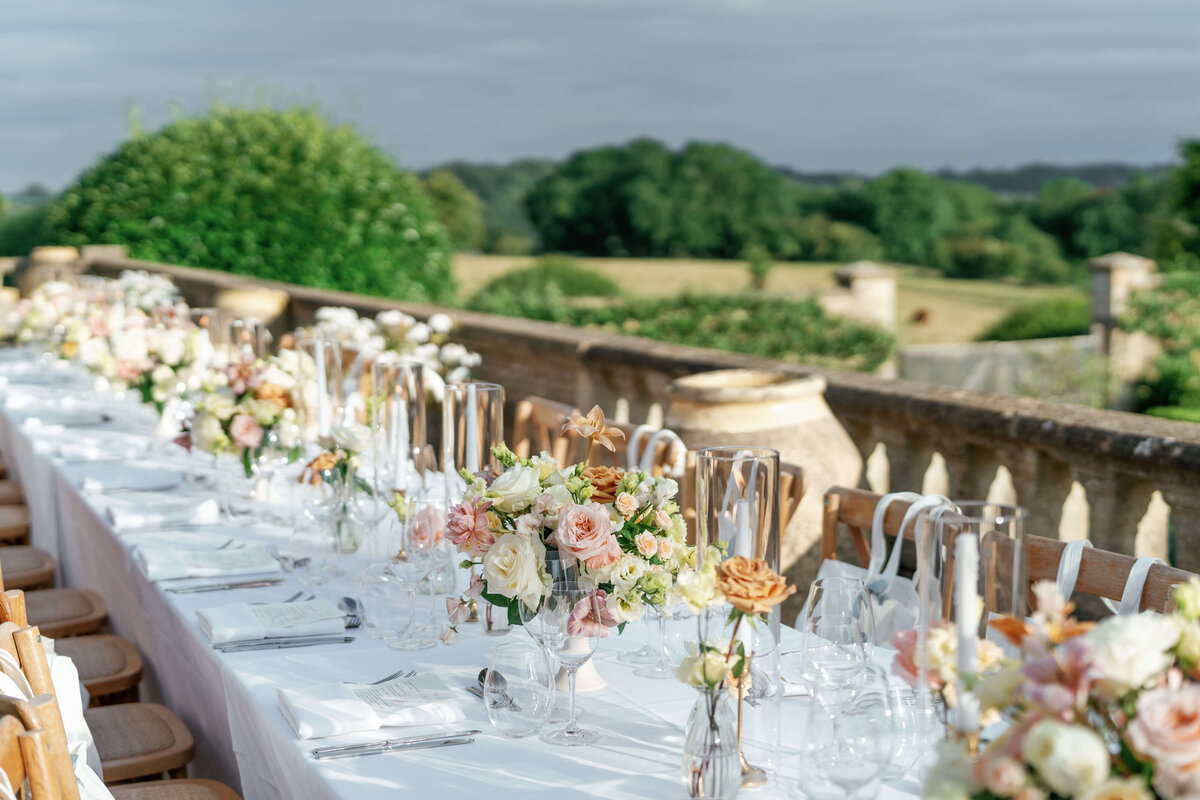 Welcome dinner set up at Euridge Manor