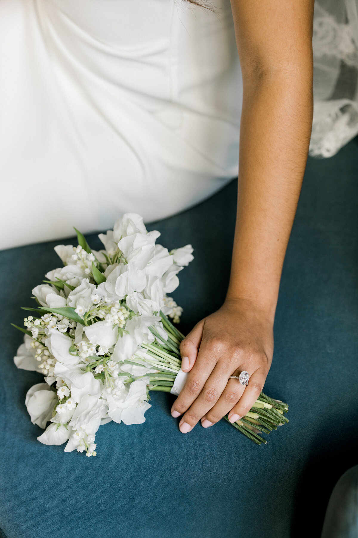 lily of the valley bridal bouquet at Pendry Natirar