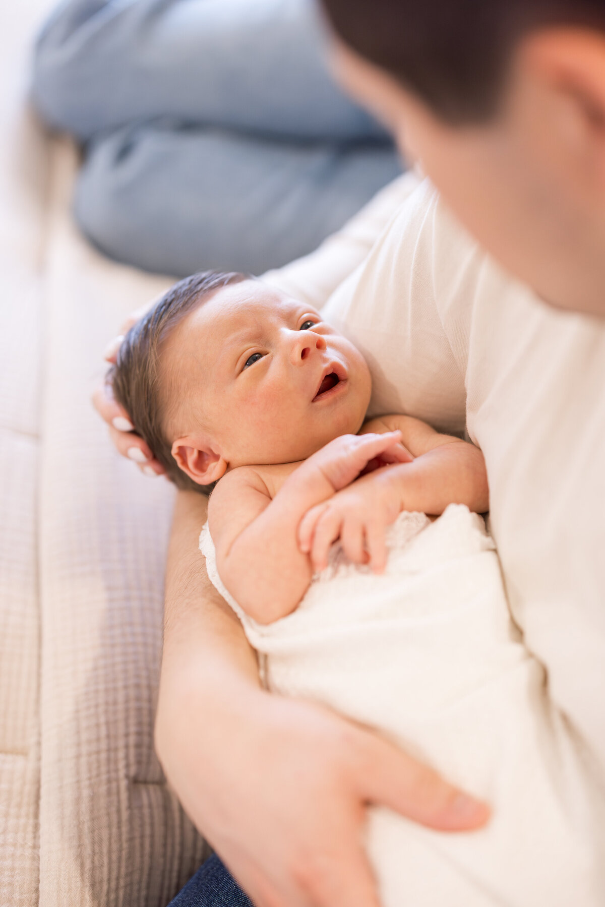 newborn photo in nursery