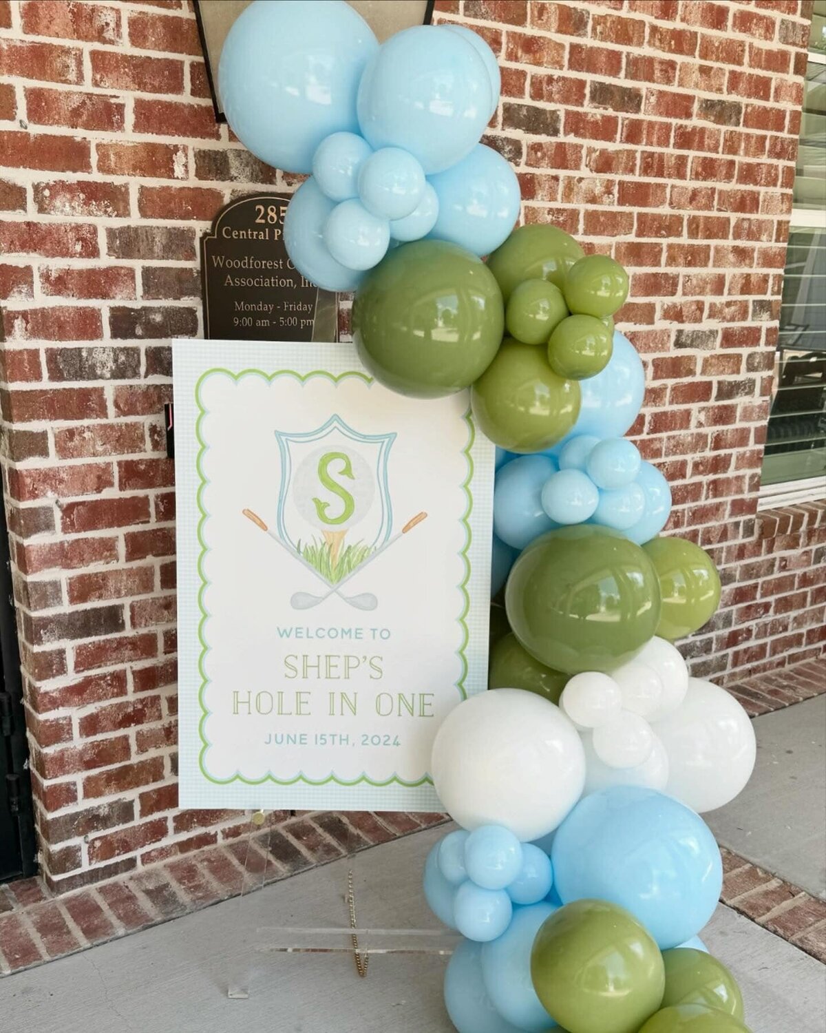 hole in one birthday party balloons