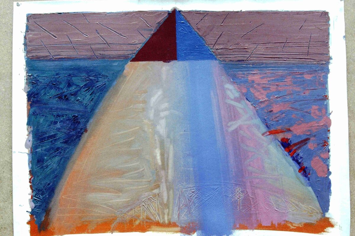Safety Zone Blue, oil on paper, 1989,  - 65 x 84 cm_11zon