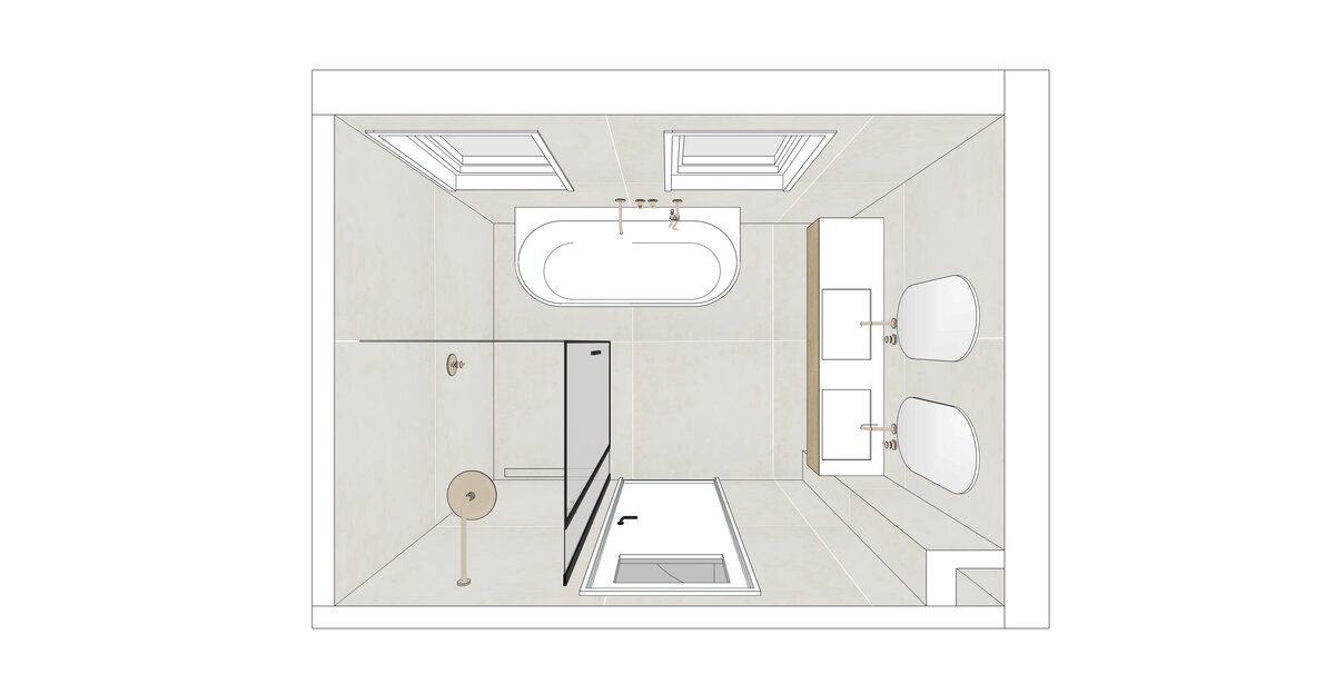 DEF. Tekening badkamer 