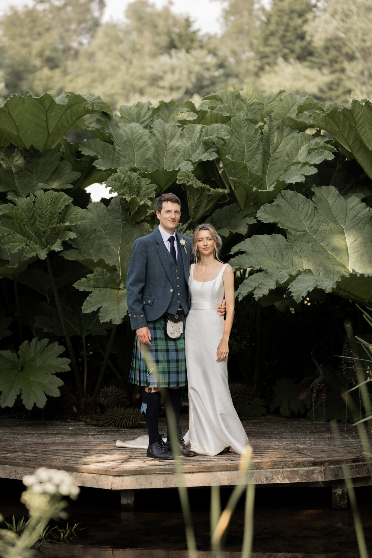 Editorial couple portrait at Devon wedding