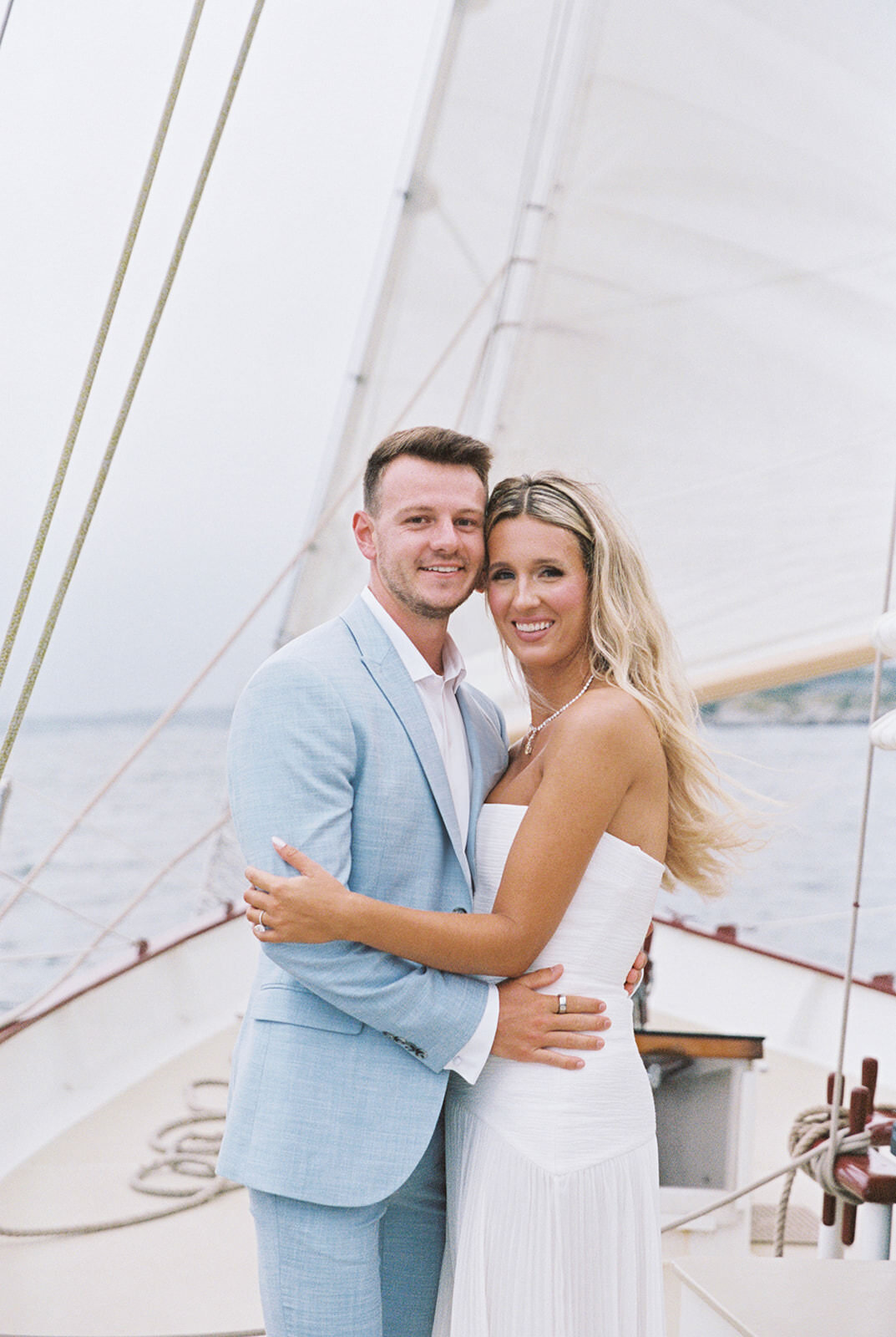 Newport ri rehearsal sunset sail-Halie Child Photography-147
