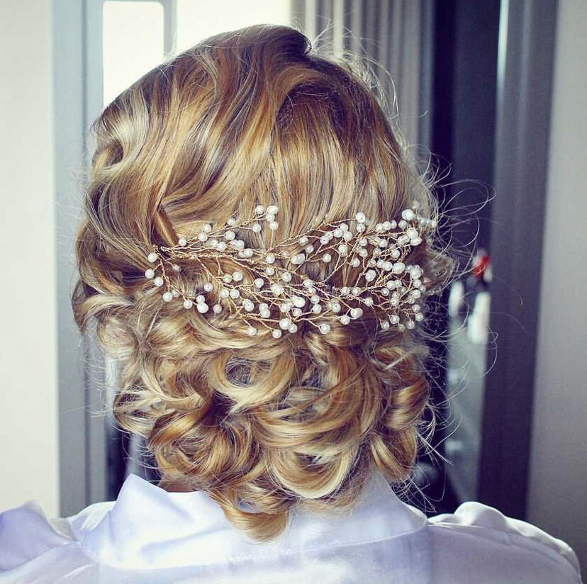 Curly Bridal Updo