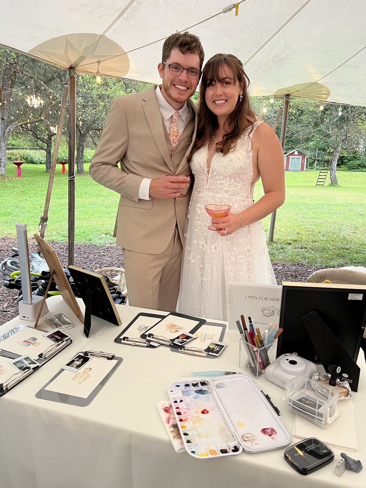 Wedding Couple at Stone Garden Westmoreland NH